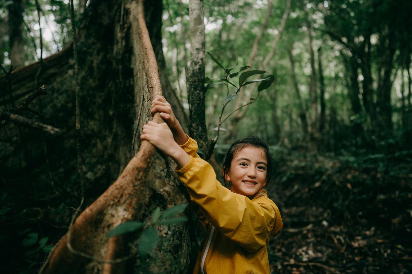 Girl lost in forrest